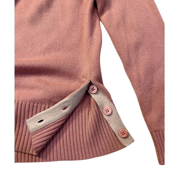 Eric Bompard Cashmere Silk Pink Turtleneck Sweater France - Picture 6 of 10